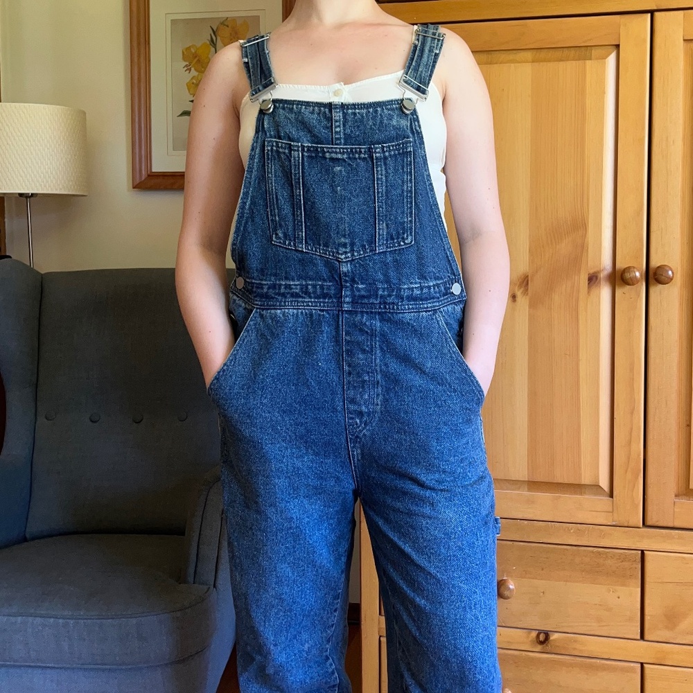 Vintage-Style Denim Overalls